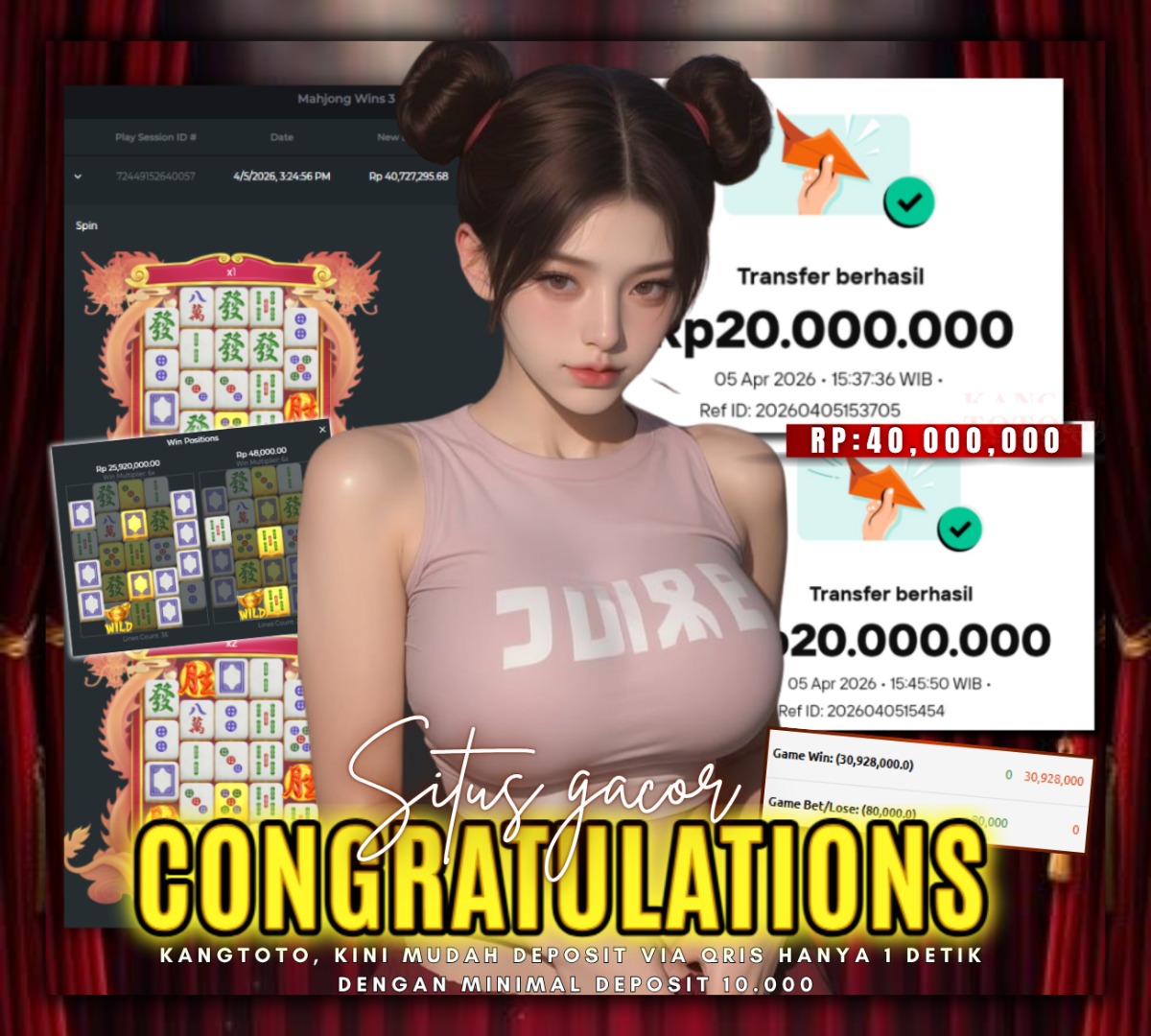 PG SOFT - JACKPOT MAHJONG WAYS 1 Rp40.000.000 LUNAS