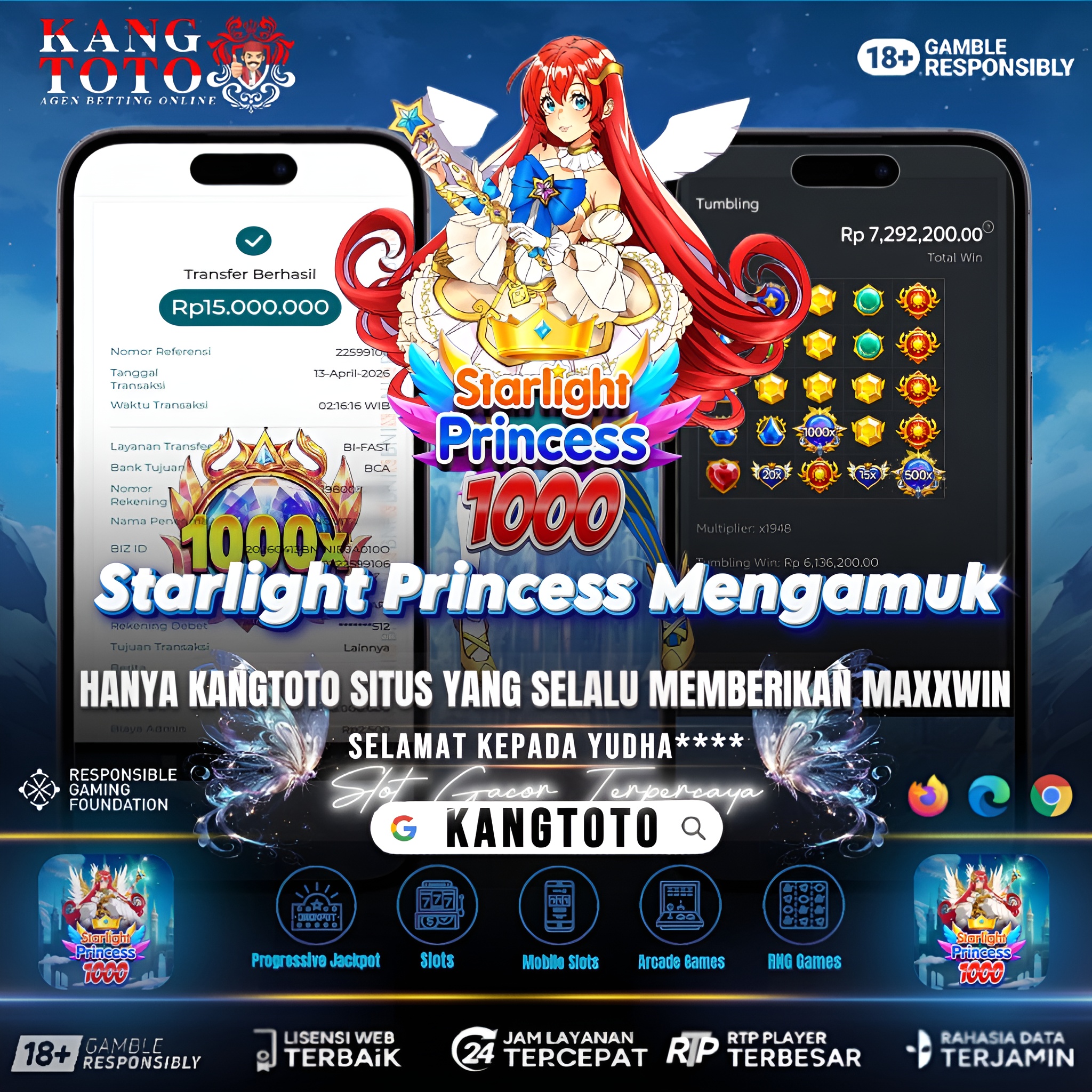 MAXXWIN Starlight Princess Rp 15.000.000 Lunas