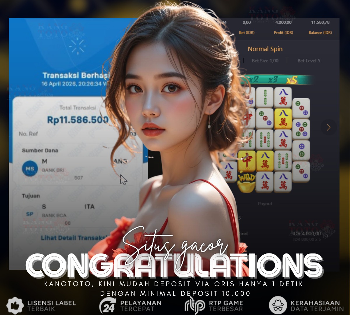 PG SOFT  - JACKPOT MAHJONG WAYS 1 Rp11.586.000 LUNAS