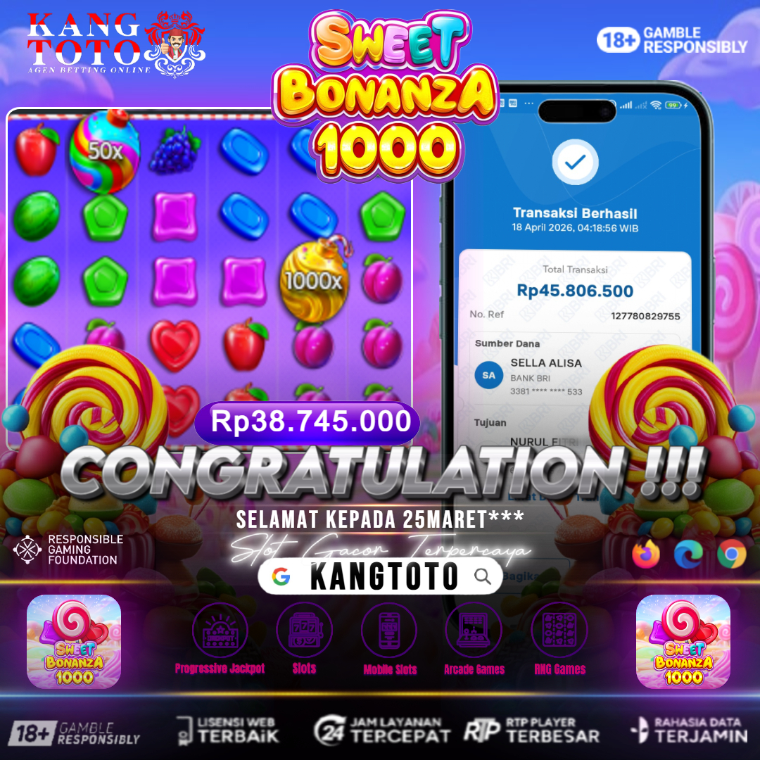 JACKPOT SWEET BONANZA 1000 RP 45.800.000