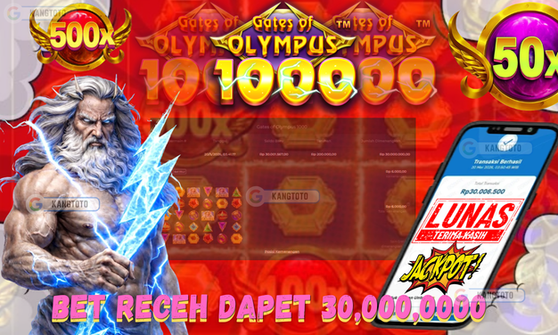 PRAGMATIC PLAY - JACKPOT GATES OF OLYMPUS 1000 30.000.000 LUNAS