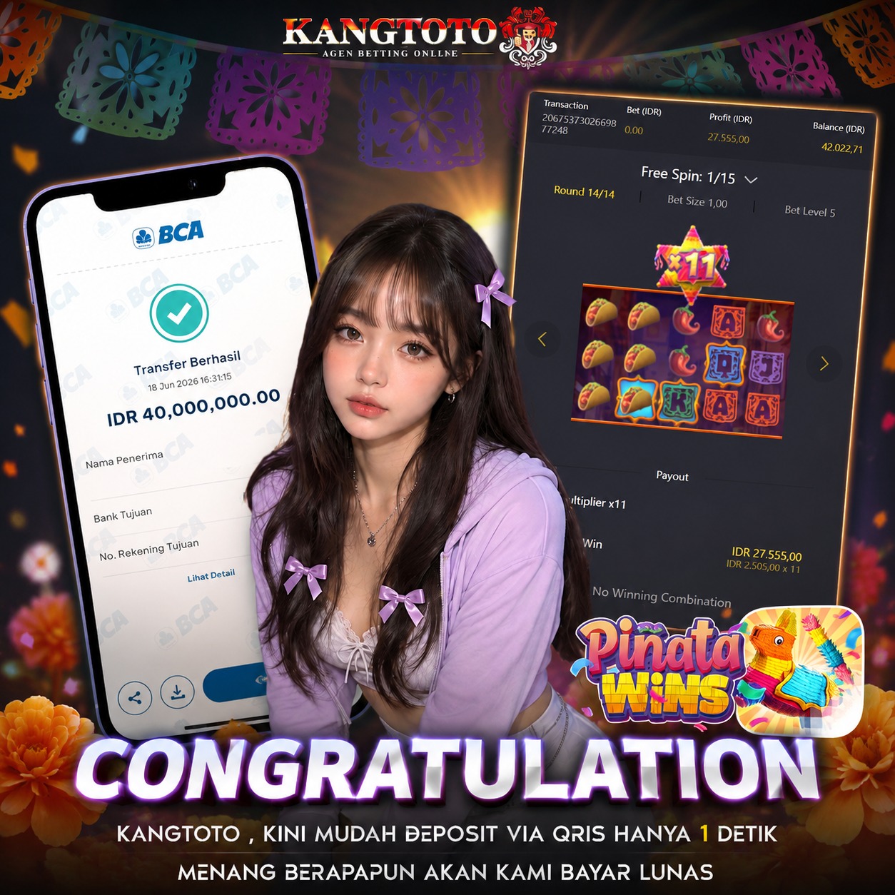PG SOFT - PINATA WINS - JACKPOT RP : 40,000,000 - LUNAS