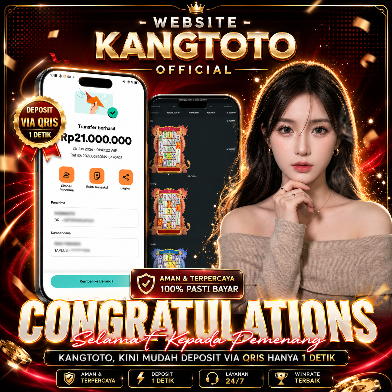 JACKPOT PRAGMATIC PLAY - MAHJONG WINS 3- KEMENANGAN RP 21.000.000 LUNAS!