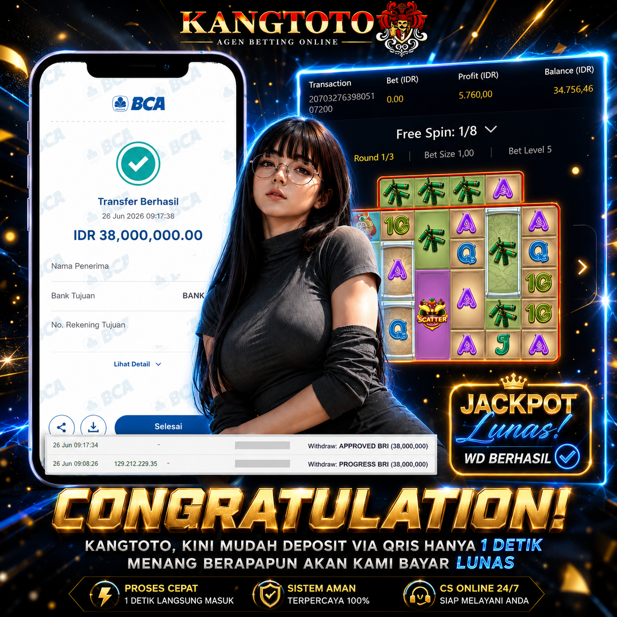 HABANERO JACKPOT - CAI SHEN WINS - CAIR RP 38,000,000 - LUNAS !