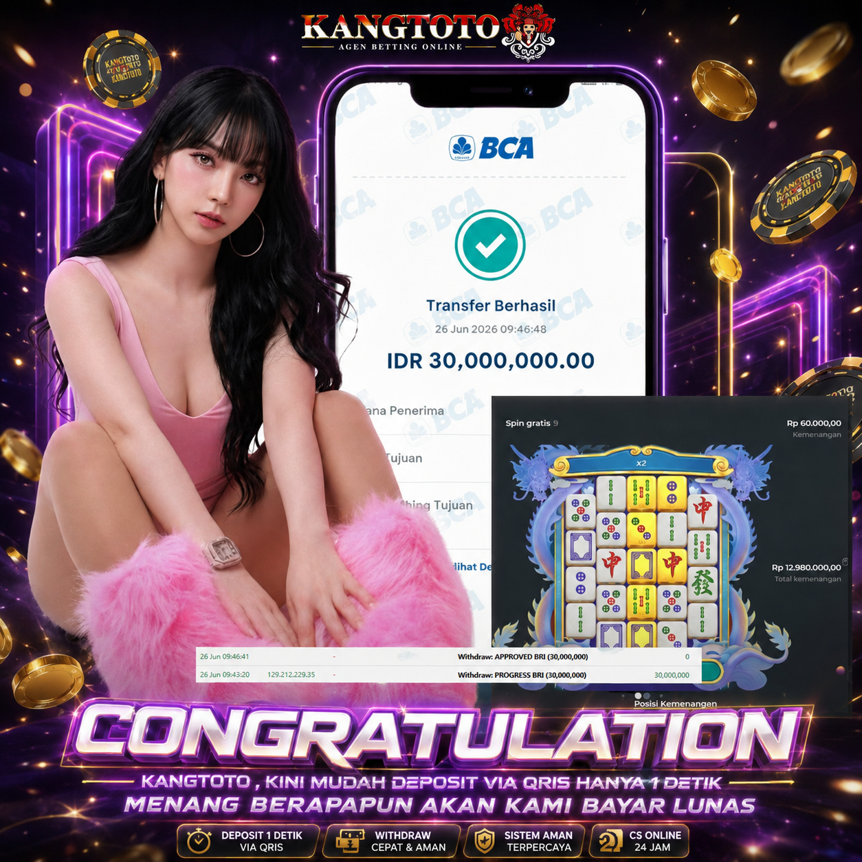 JACKPOT GACOR PRAGMATIC PLAY ! - MAHJONG WINS 3 - RP 30,000,000 - GILIRAN KAMU SEKARANG!