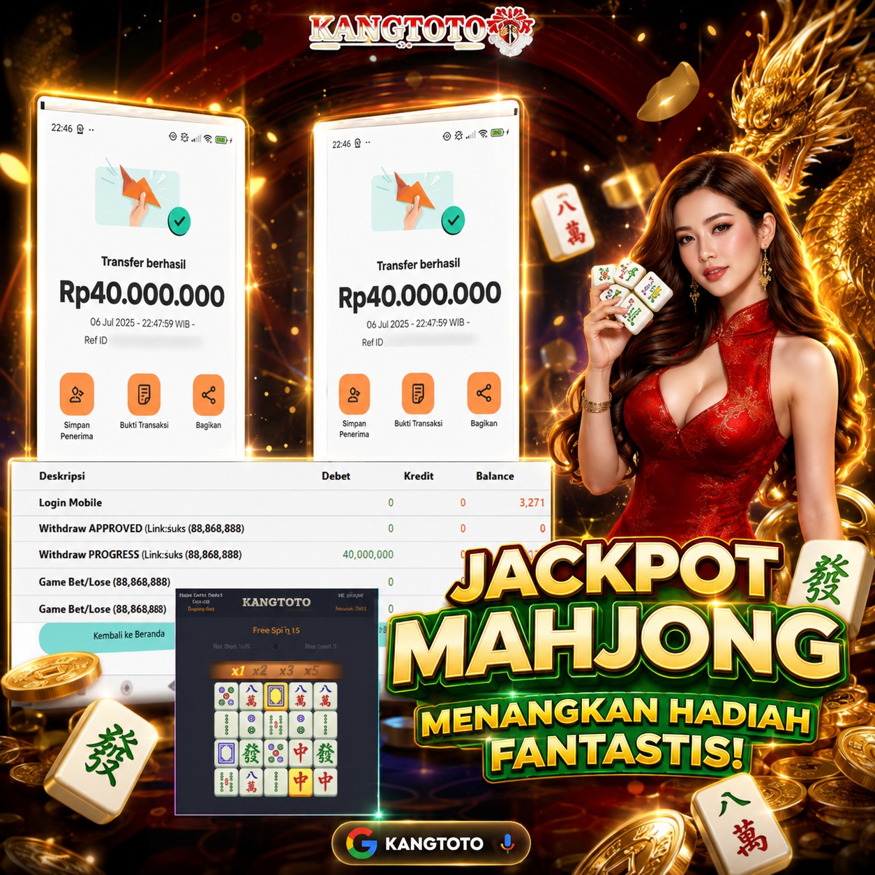 JACKPOT DORRR ,MAHJONG WAYS !!! RP 80.000.000