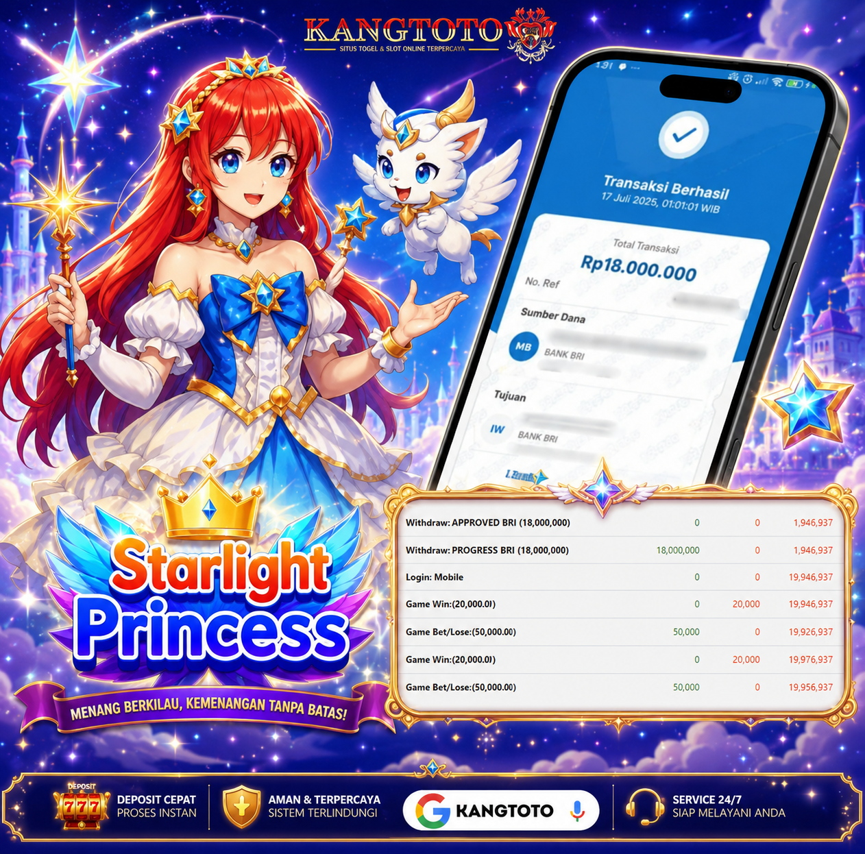 STARLIGHT PRINCESS - PRAGMATIC LANGSUNG CAIR Rp 18.000.000!!