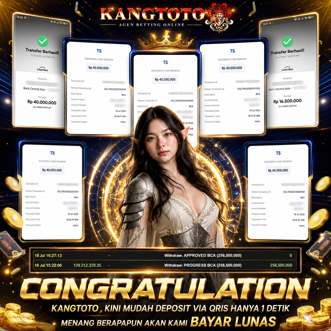 BANJIR TRANSFERAN RP 256,000,000  BUKTI NYATA KEGACORAN PG SOFT - MAHJONG WAYS  HARI INI!!
