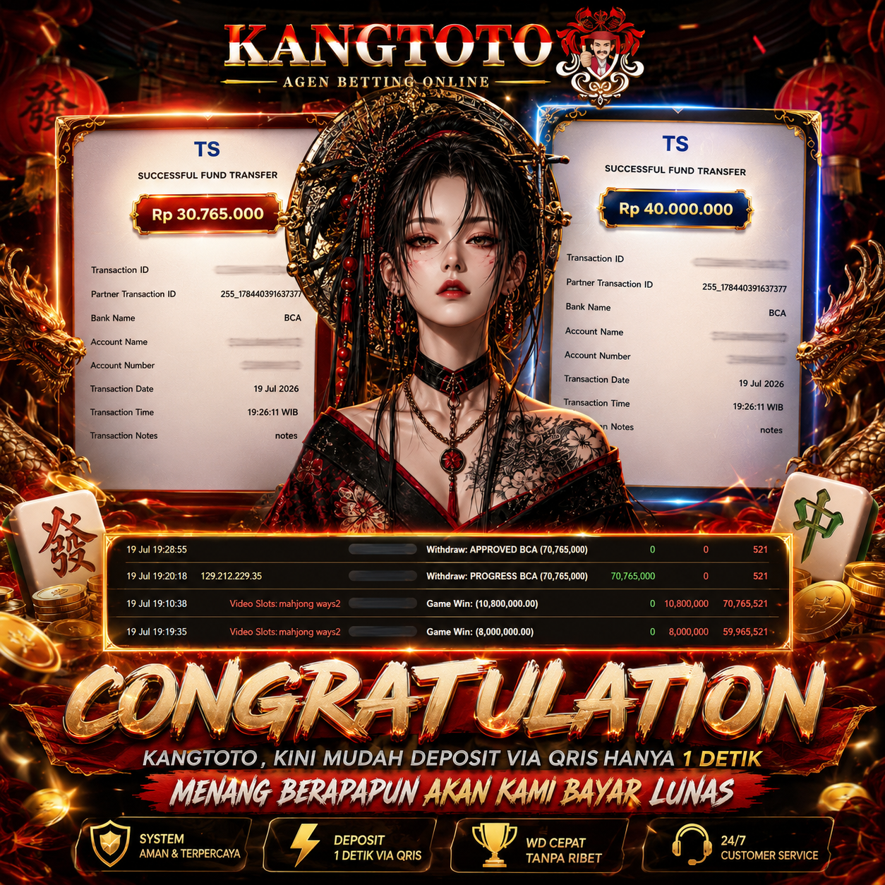 MAHJONG WAYS 2 PECAH BRUTAL MALAM INI! TOTAL WD RP 70,000,0000 SAH CAIR DI KANGTOTO!