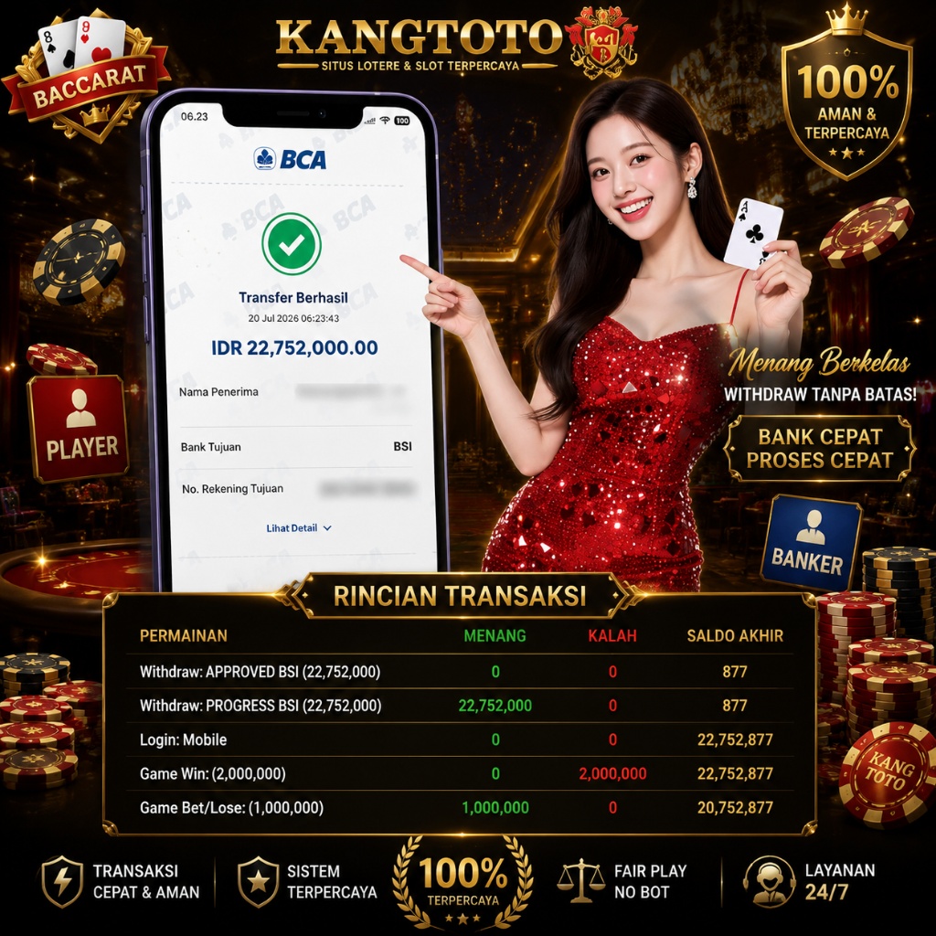 SENSARI MEJA BACCARAT PECAH!!! Rp 22.752.000 LUNAS !!!!
