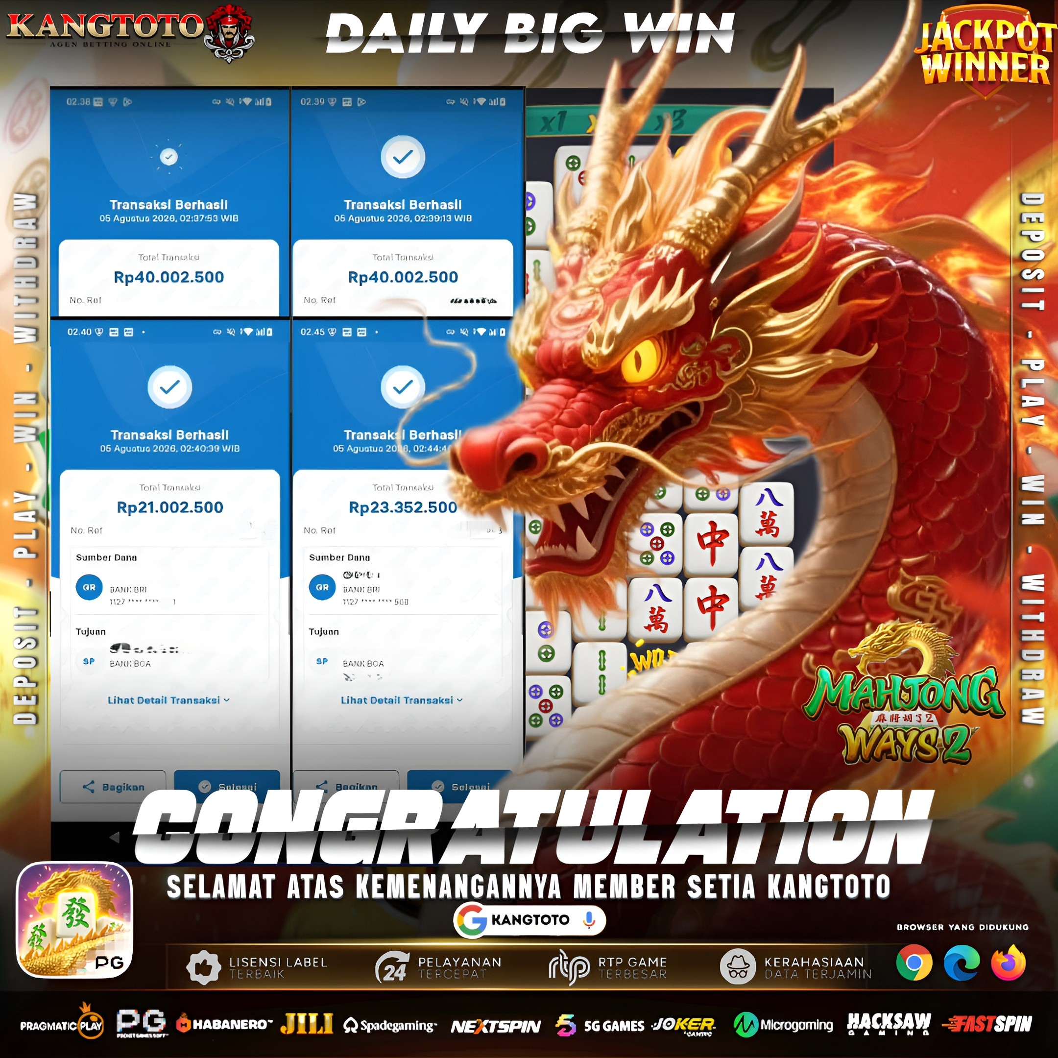 🚨 PANEN JACKPOT BERUNTUN-RUNTUT TANPA HENTI! 🚨Rp 124.359.500!!!!!!
