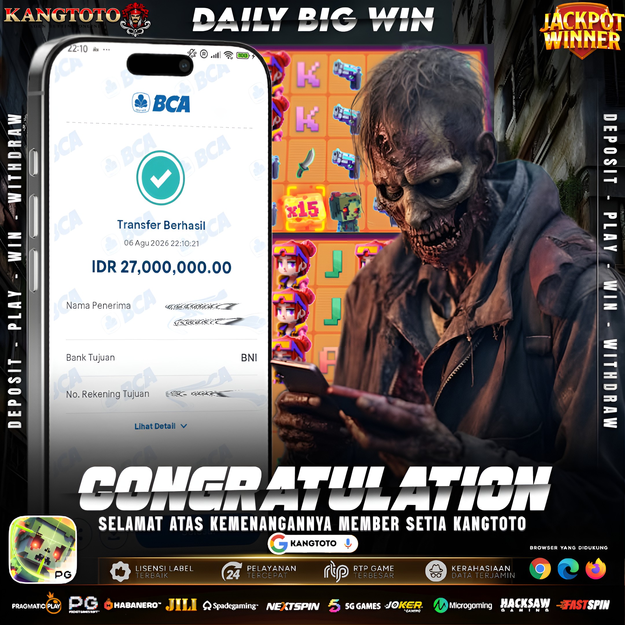 🧟‍♂️ ZOMBIE BANTU RATAKAN JACKPOT! WD 27.000.000 LUNAS DI KANGTOTO! 🧟‍♀️