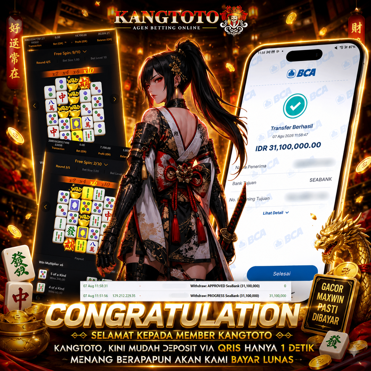 MAHJONG GACOR LAGI! WITHDRAW 31,000,0000 CAIR KILAT!