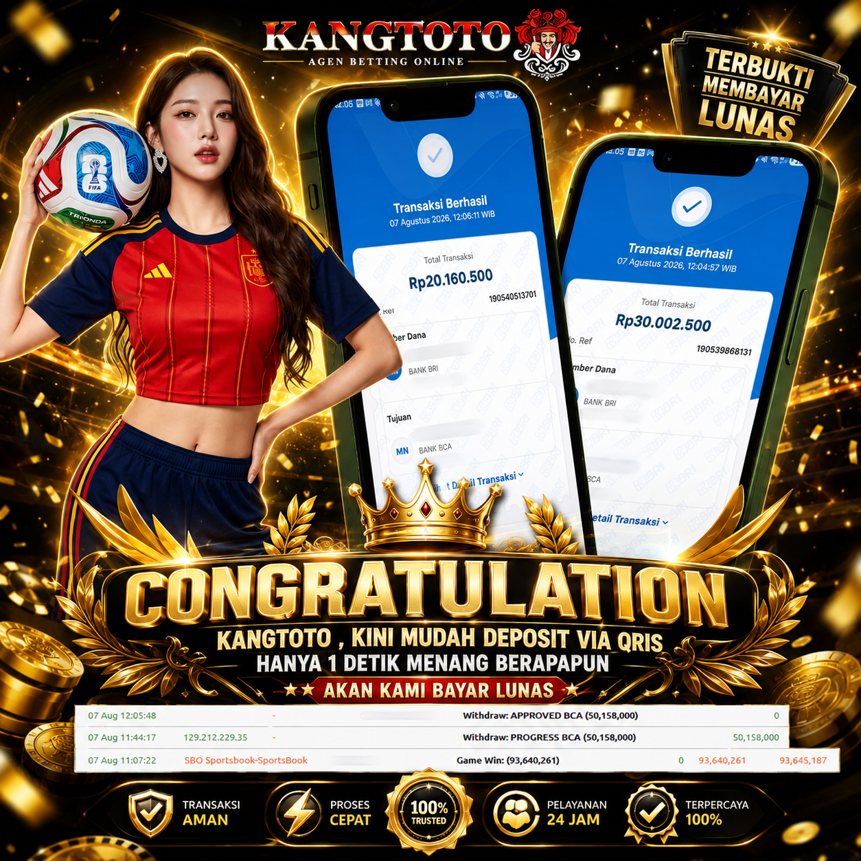 PANEN CUAN DARI TARUHAN BOLA! WITHDRAW TEMBUS 50,000,000!!