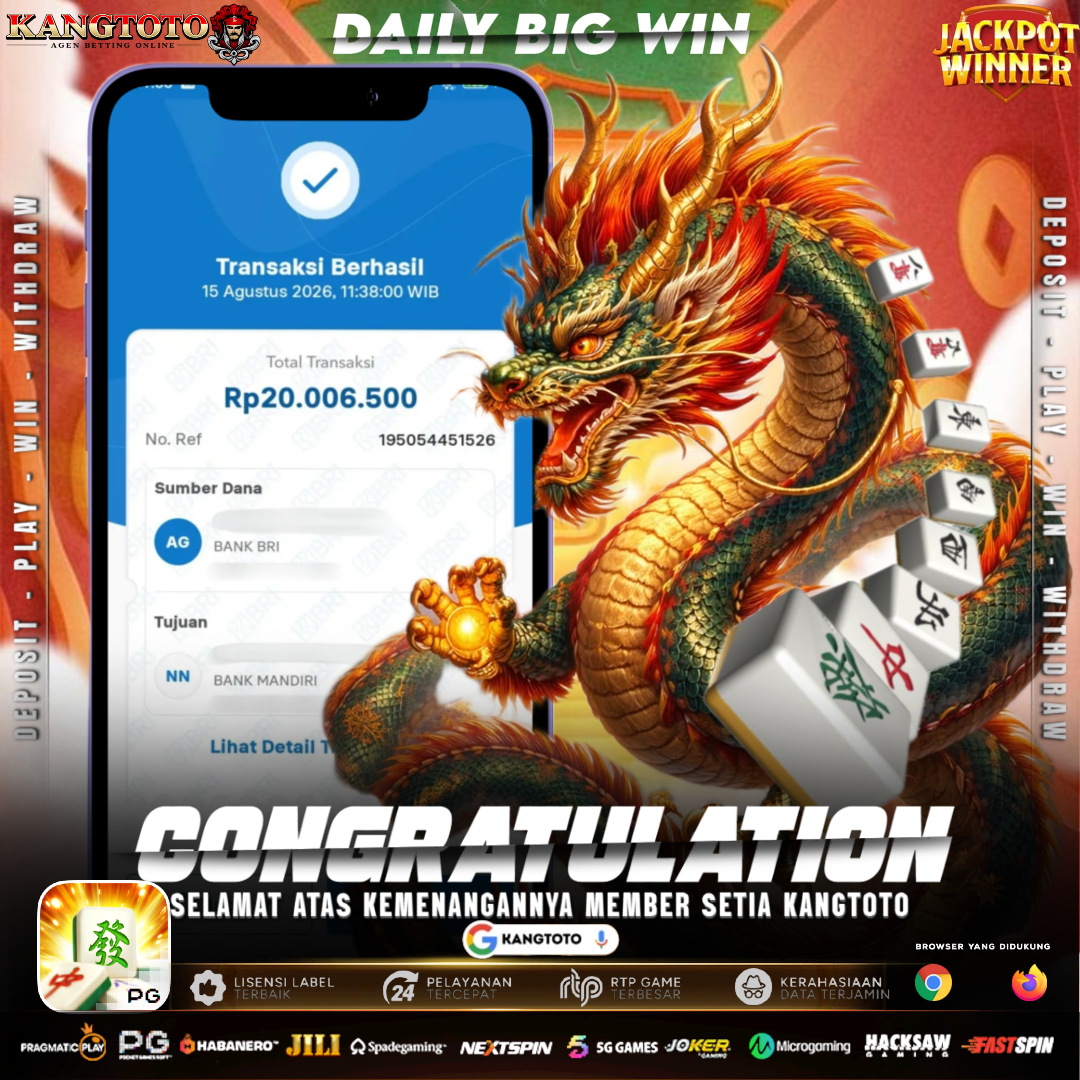 NAGA MAHJONG PECAH PERKALIAN! WITHDRAW Rp 20.006.500 LANDING MULUS KELUAR!