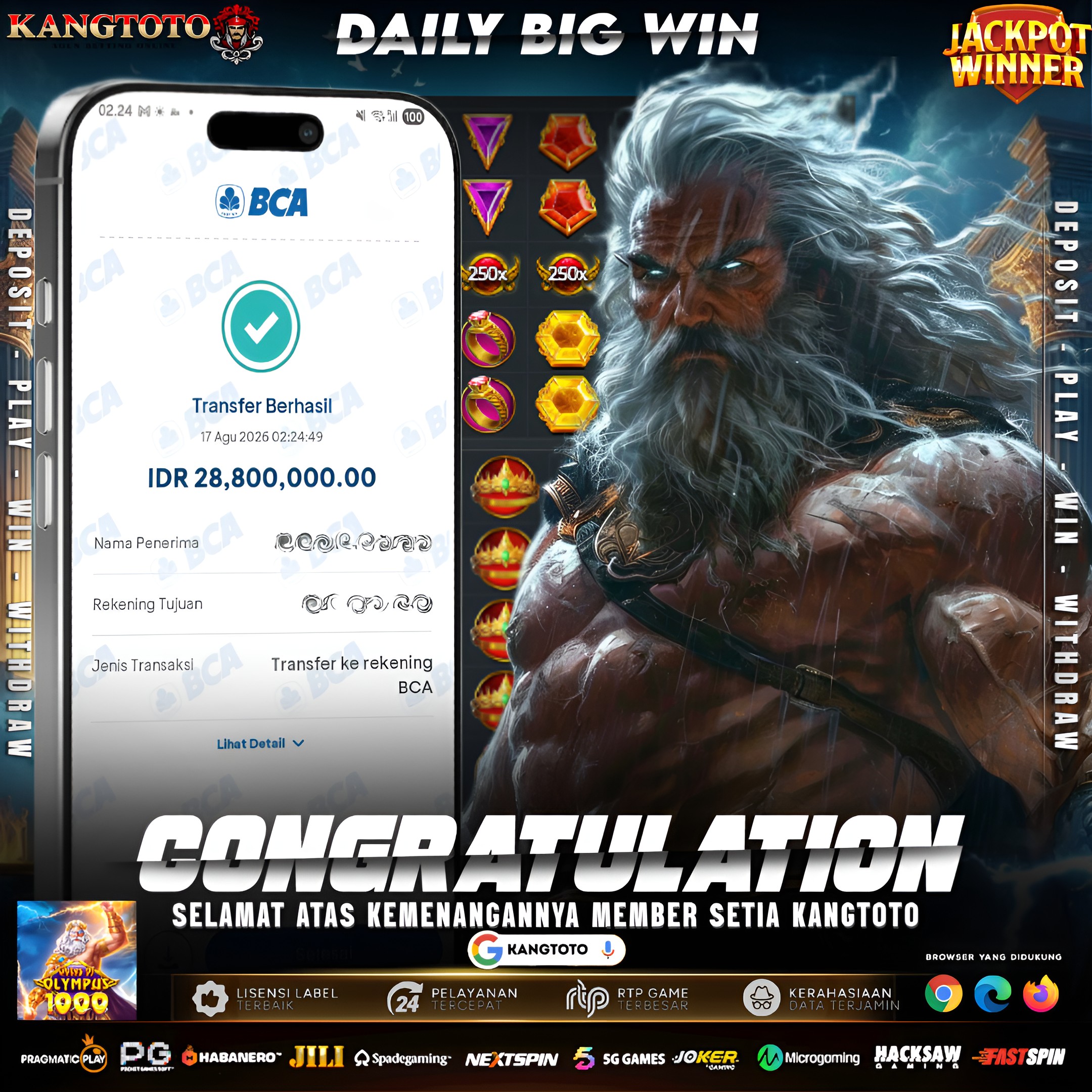 ⚡️ PETIR ZEUS X1000 MENYAMBAR! WD Rp 28.800.000 CAIR KILAT! ⚡️