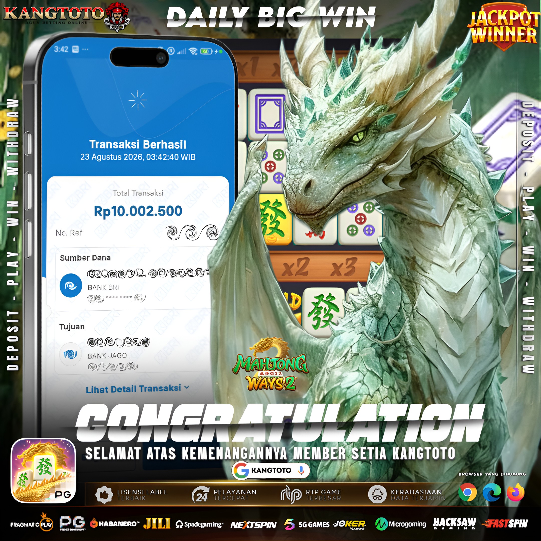 🐉 NAGA MAHJONG WAYS 2 UNJUK GIGI! WD Rp 10.000.000 CAIR KILAT! 🐉