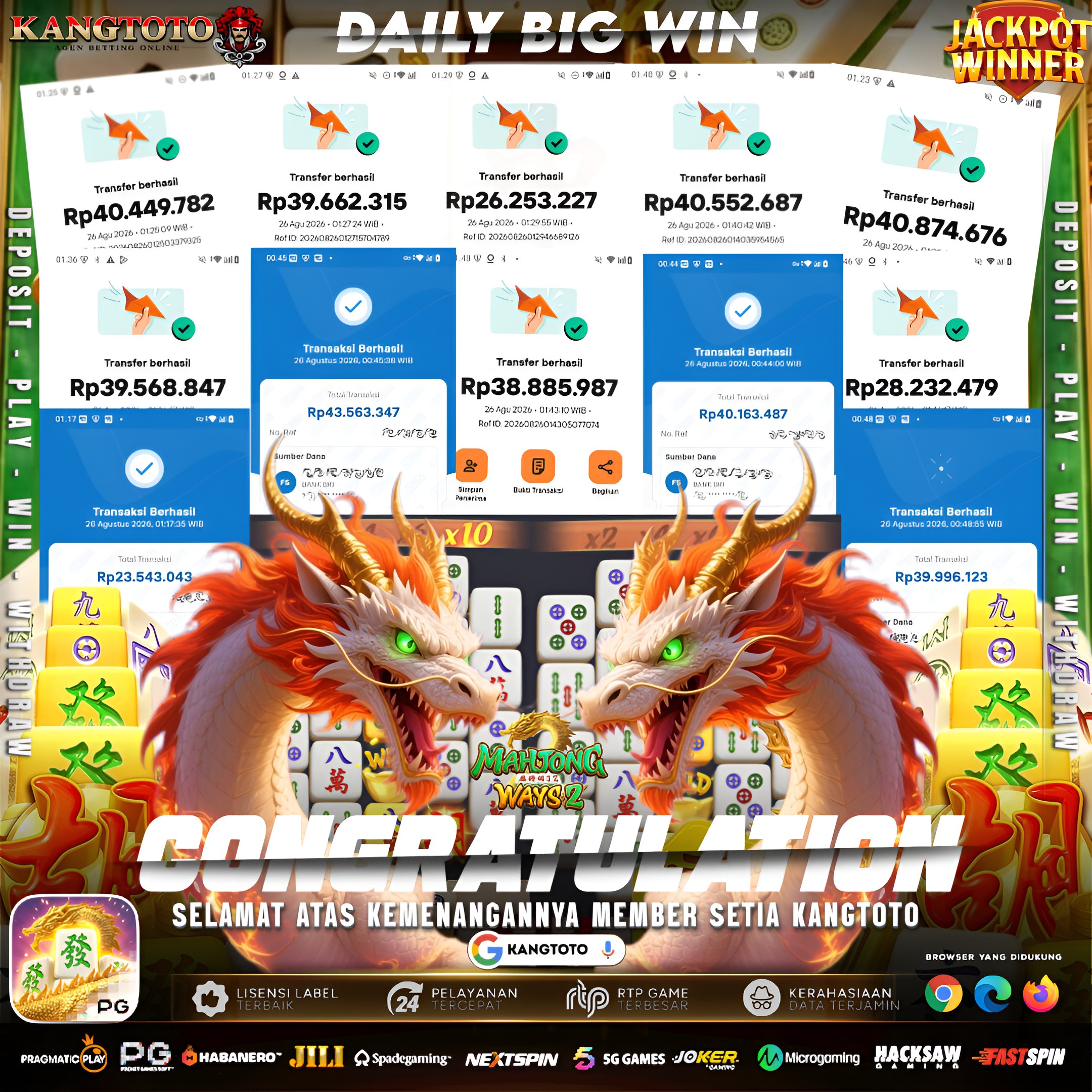 🐉 NAGA MAHJONG WAYS 2 NGAMUK! TOTAL WD Rp 441.720.000  CAIR KILAT! 🐉