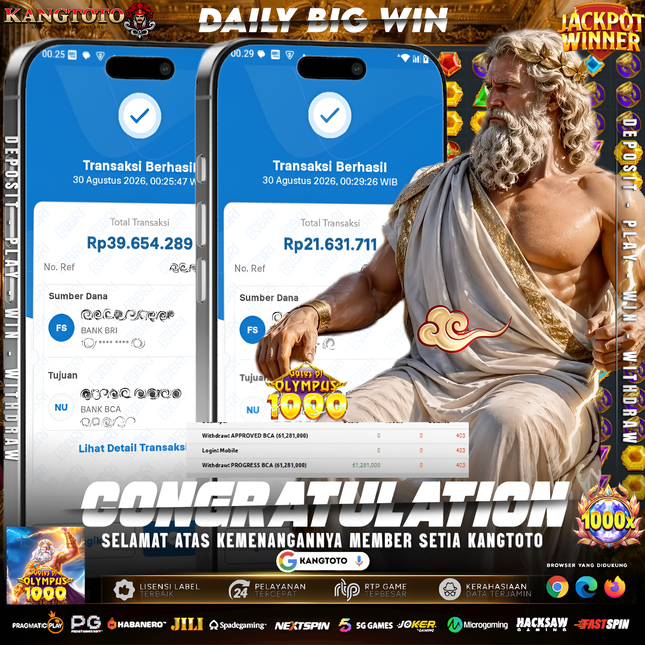 ⚡️ PETIR KAKEK ZEUS MENYAMBAR LAGI! MAXWIN FENOMENAL! WITHDRAW TOTAL Rp 61.281.000