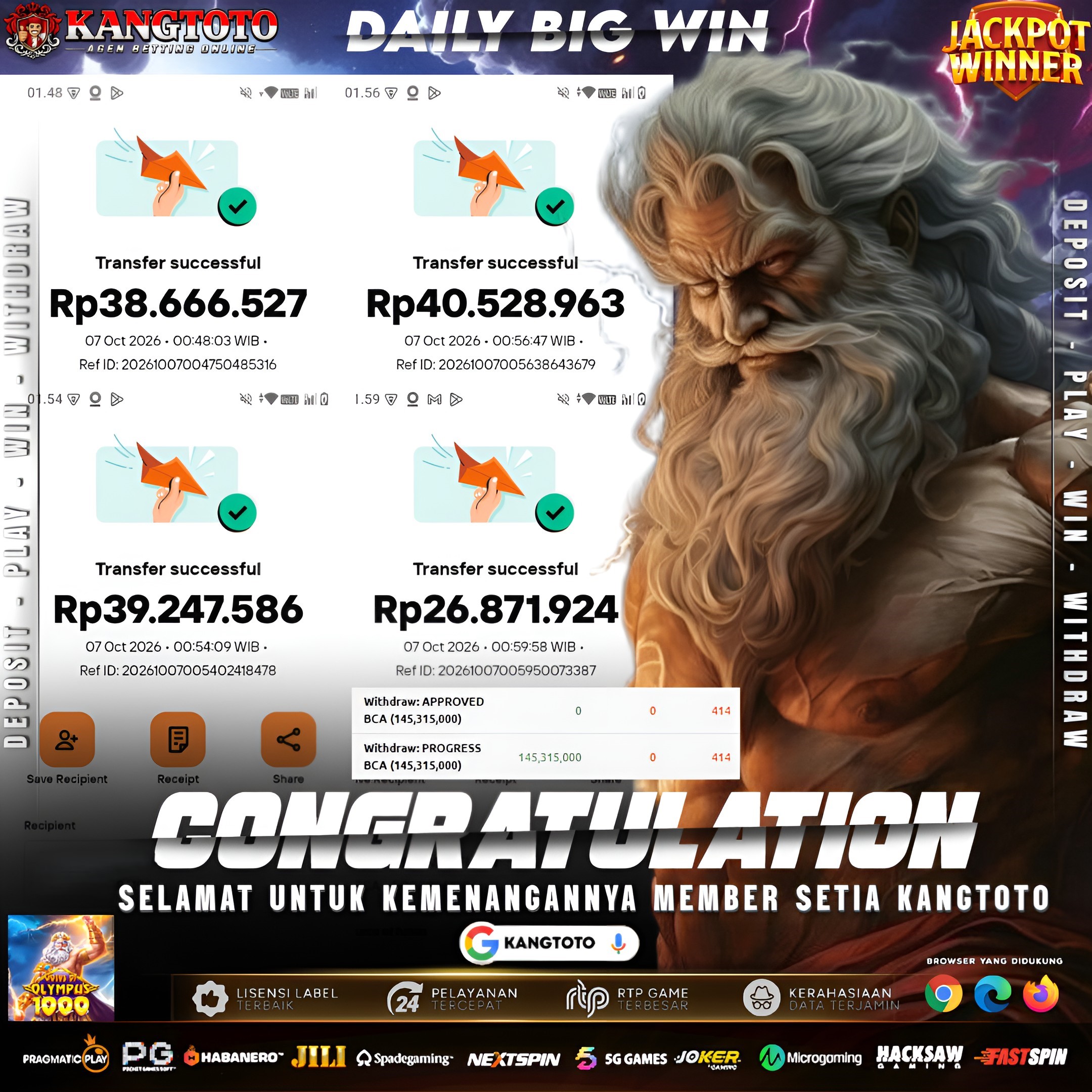 🔥 BUKTI NYATA WITHDRAW TOTAL Rp 145.315.000 BUKAN CUMA JANJI! 🔥 DIBAYARKAN HINGGA LUNAS!