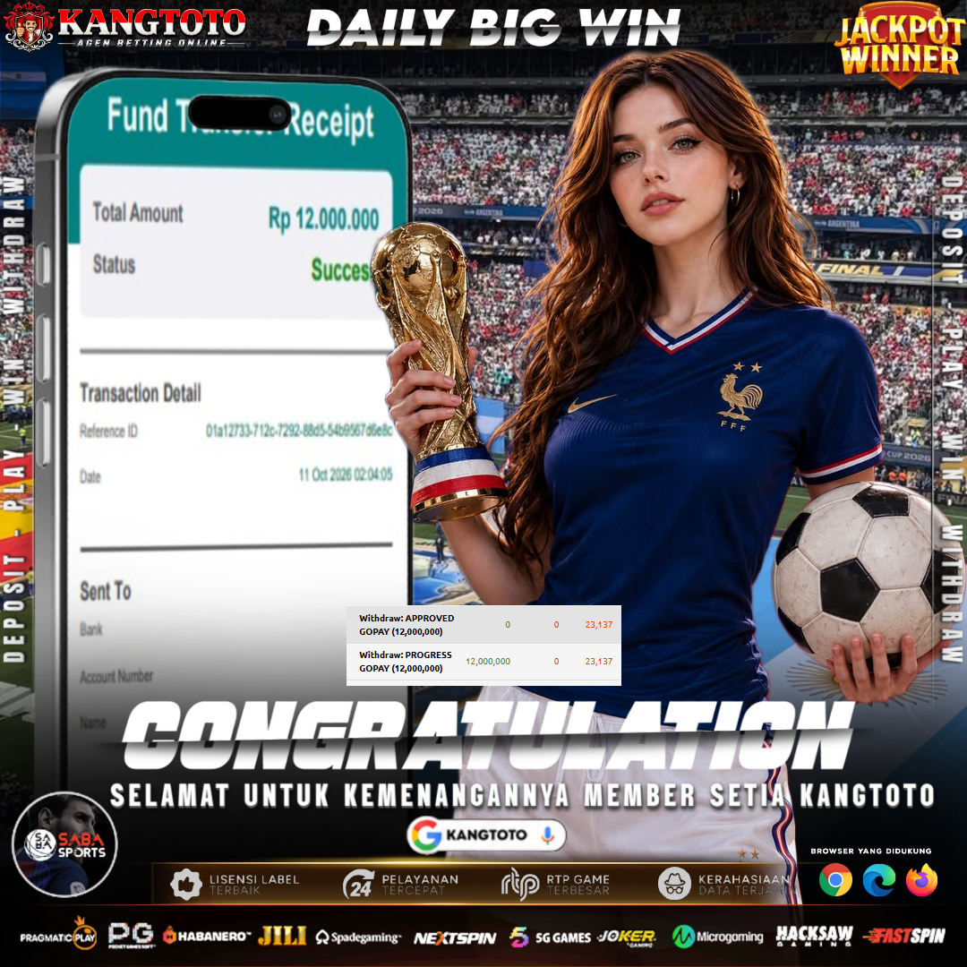 🎡 BIG WIN SPORTBOOK! PANEN Rp 12.000.000DI KANGTOTO!