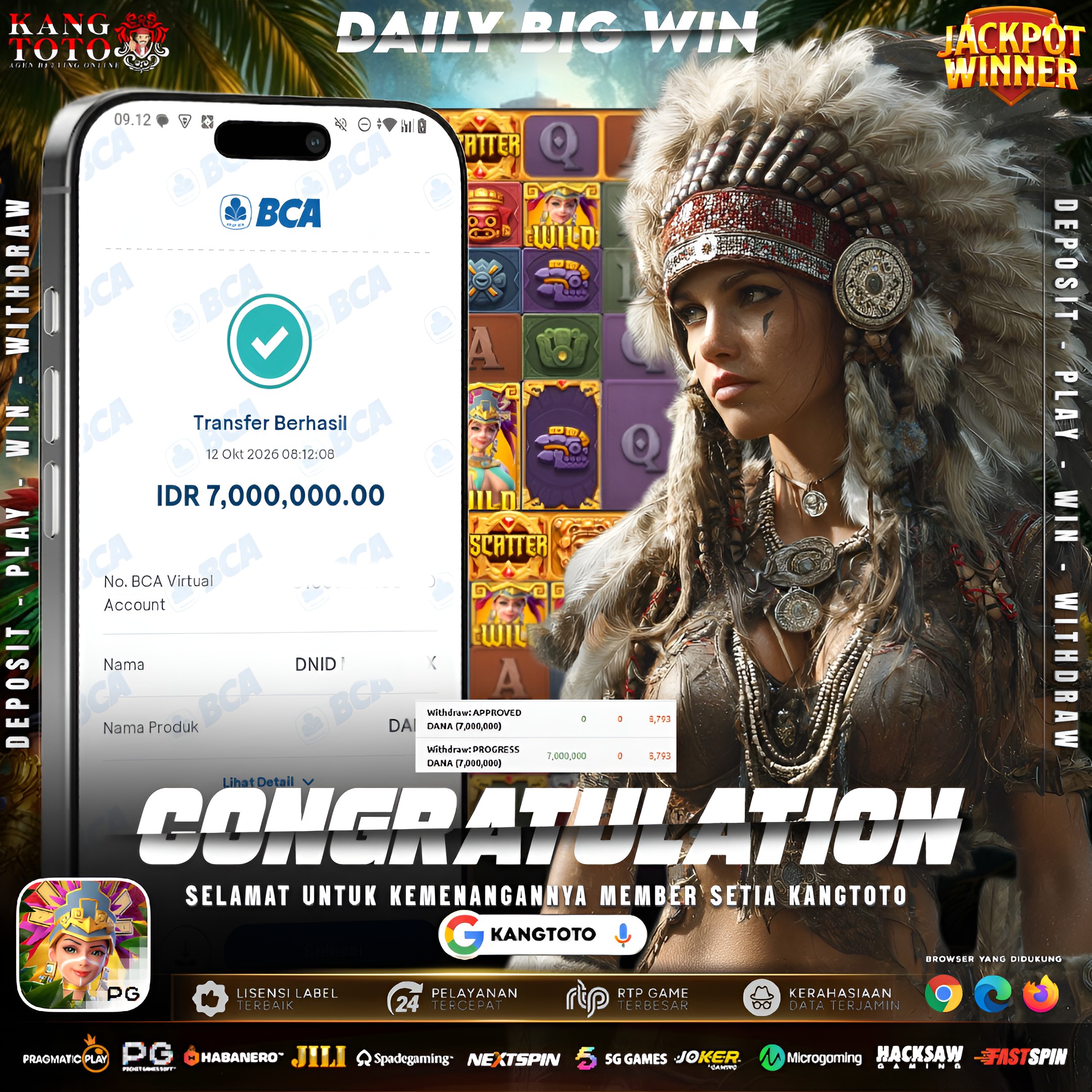 🎡 BIG WIN TREASURES OF AZTEC! PANEN Rp 7.000.000 DI KANGTOTO!